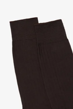 Cortefiel Calcetín liso vestir Marr&oacute;n oscuro Outlet