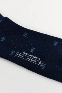 Pedro del Hierro Calcetín logos sport Azul Outlet