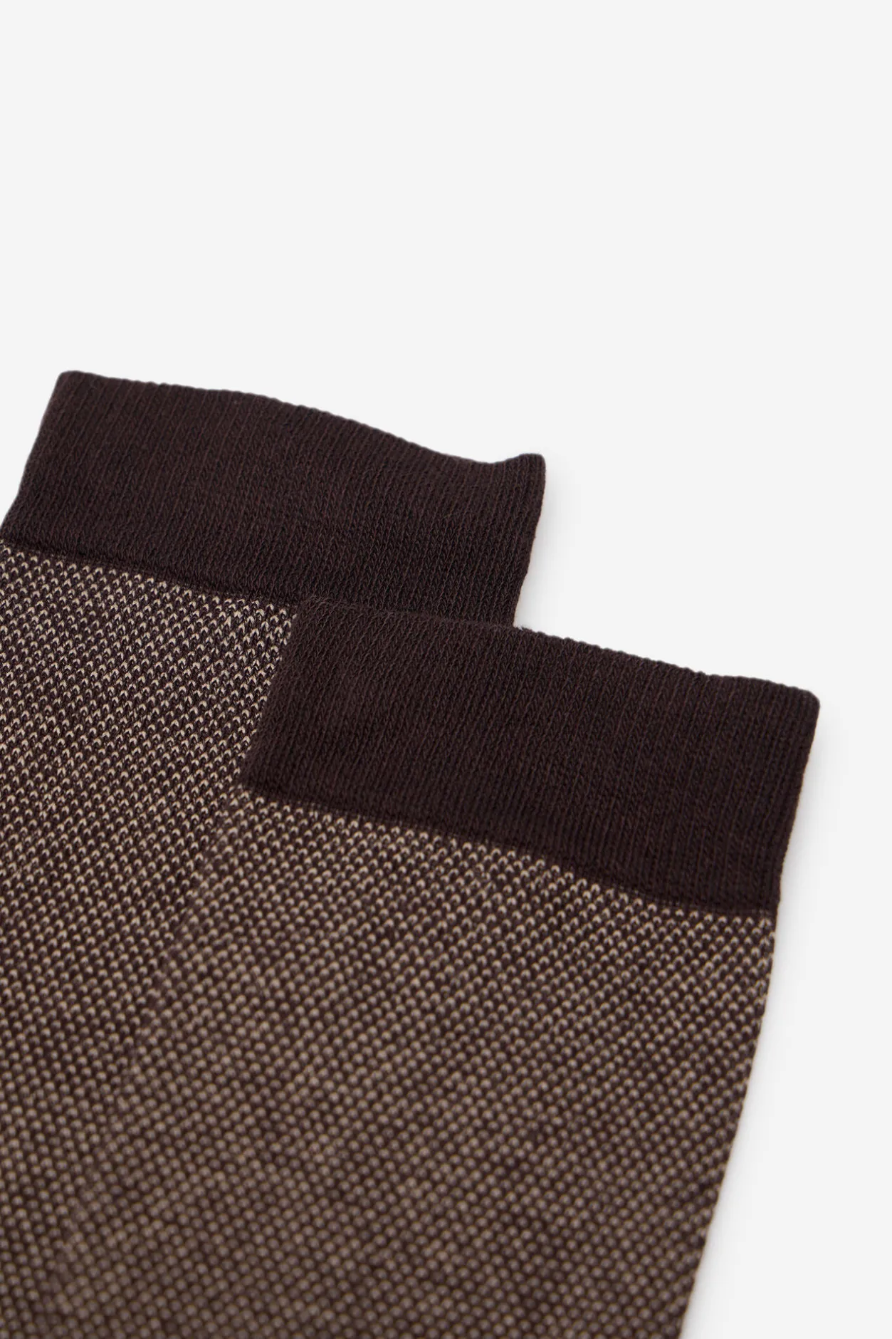 Cortefiel Calcetín microdibujo Marrón oscuro Best