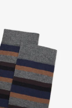 Cortefiel Calcetín multirayas Gris oscuro