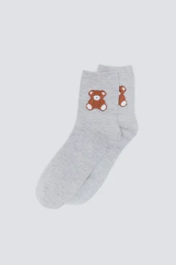 Springfield Calcetín oso rizo gris Outlet