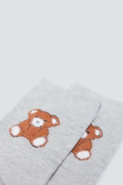 Springfield Calcetín oso rizo gris Outlet