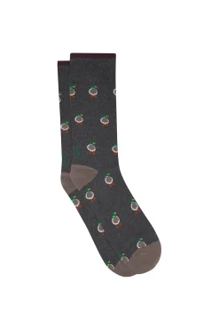 Kiff-Kiff Calcetín Regular Algodón Caballero gris