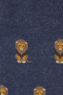 Kiff-Kiff Calcetín Regular Algodón Caballero azul Outlet