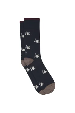 Kiff-Kiff Calcetín Regular Algodón Caballero azul Clearance