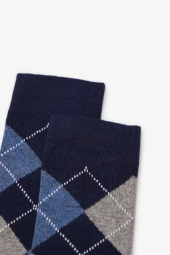 Cortefiel Calcetín rombos Azul marino Clearance
