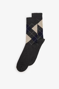 Cortefiel Calcetín rombos Gris oscuro