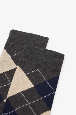 Cortefiel Calcetín rombos Gris oscuro