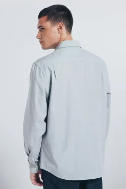 Springfield Camisa algodón fil a fil gris Discount