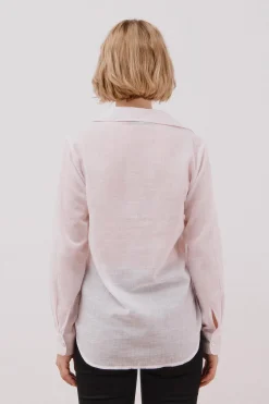 Cortefiel Camisa algodón rayas Rosa Clearance