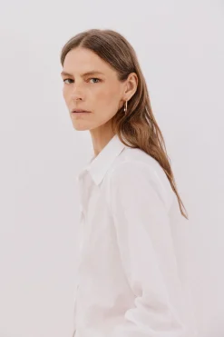 Cortefiel Camisa algodón rayas Blanco Sale