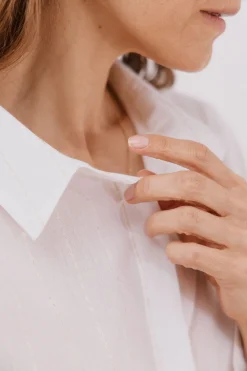 Cortefiel Camisa algodón rayas Blanco Sale