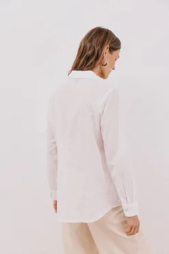 Cortefiel Camisa algodón rayas Blanco Sale