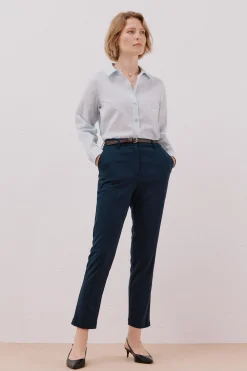 Cortefiel Camisa algodón rayas Azul Clearance