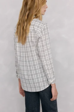 Pedro del Hierro Camisa amplia cuadros Gris Outlet