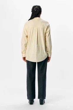 Object Camisa amplia rayas Amarillo Online