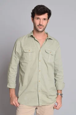 Cloking Camisa Bolsillos Kaki