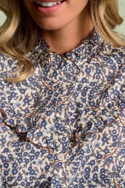 Polín Et Moi Camisa bordado Antibes Azul Online