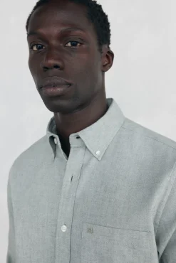 Pedro del Hierro Camisa Brushed Oxford lisa Verde Hot