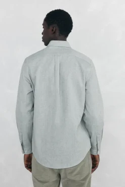 Pedro del Hierro Camisa Brushed Oxford lisa Verde Hot