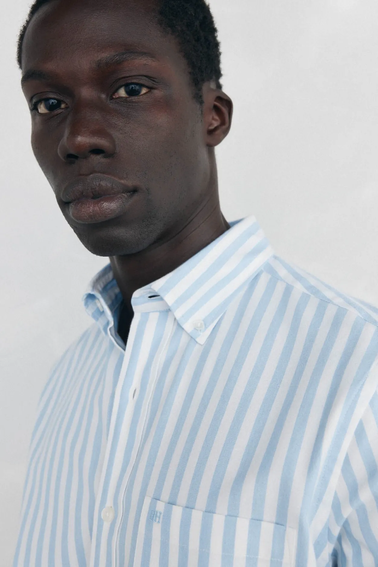 Pedro del Hierro Camisa Brushed Oxford rayas Azul Best