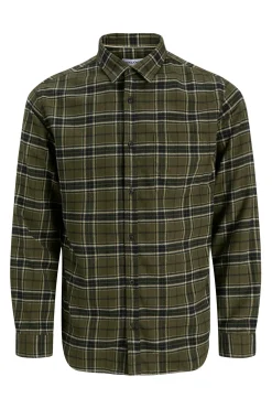 Jack & Jones PLUS Camisa básica cuadros verde Outlet