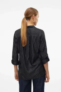 Vero Moda Camisa básica de manga larga Negro Outlet