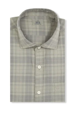 OOTO Camisa cuadro sobretintado Kaki Outlet