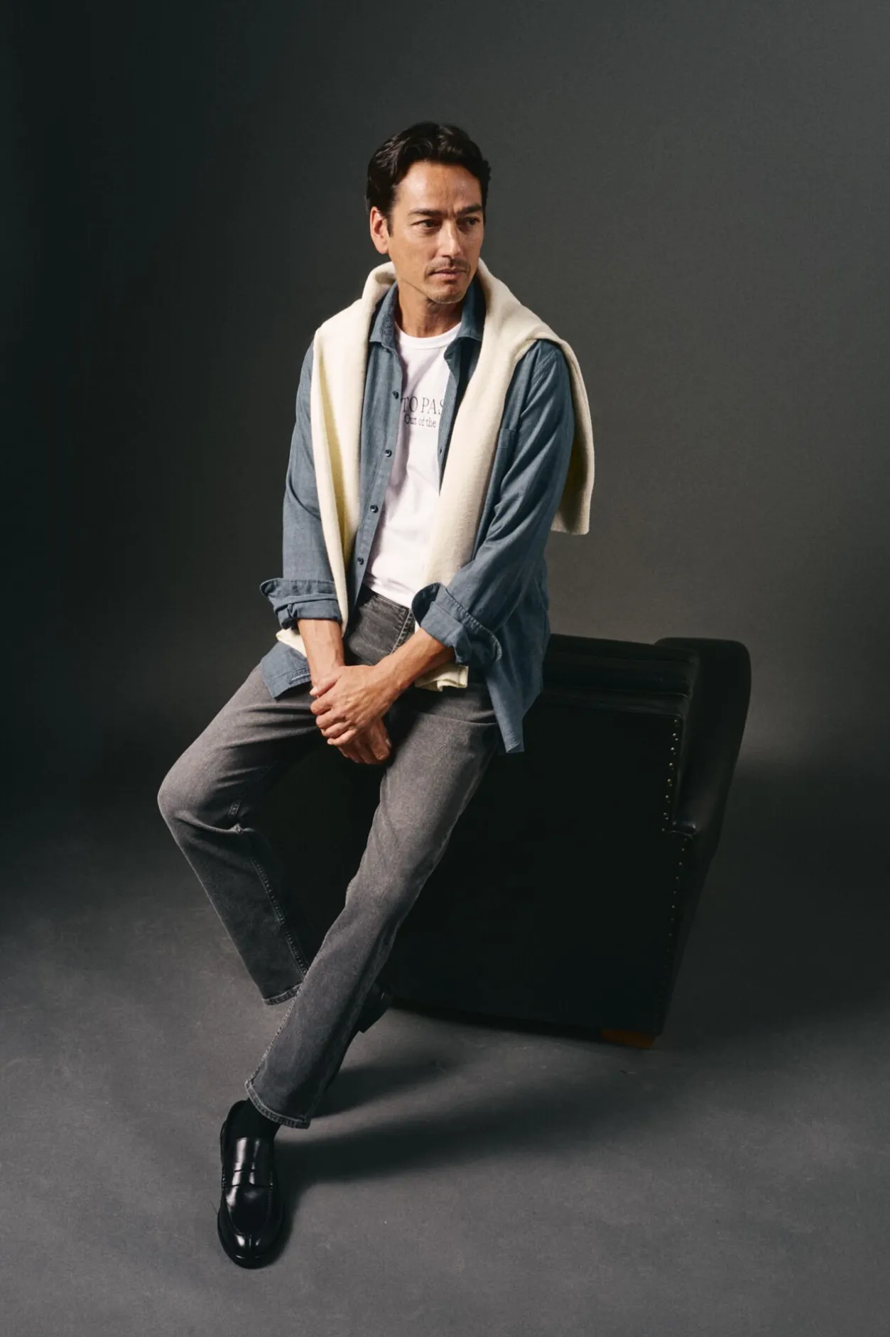 OOTO Camisa cuadro sobretintado Azul marino Clearance