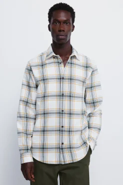 Springfield Camisa cuadros blanco Hot