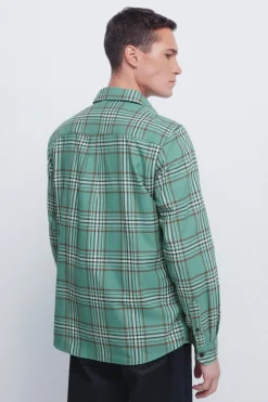 Springfield Camisa cuadros verde