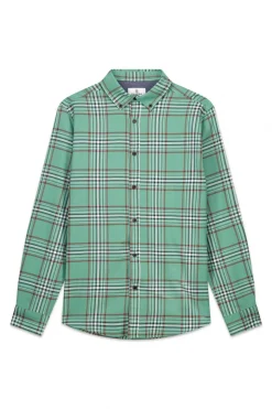 Springfield Camisa cuadros verde