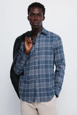 Springfield Camisa cuadros azul Best