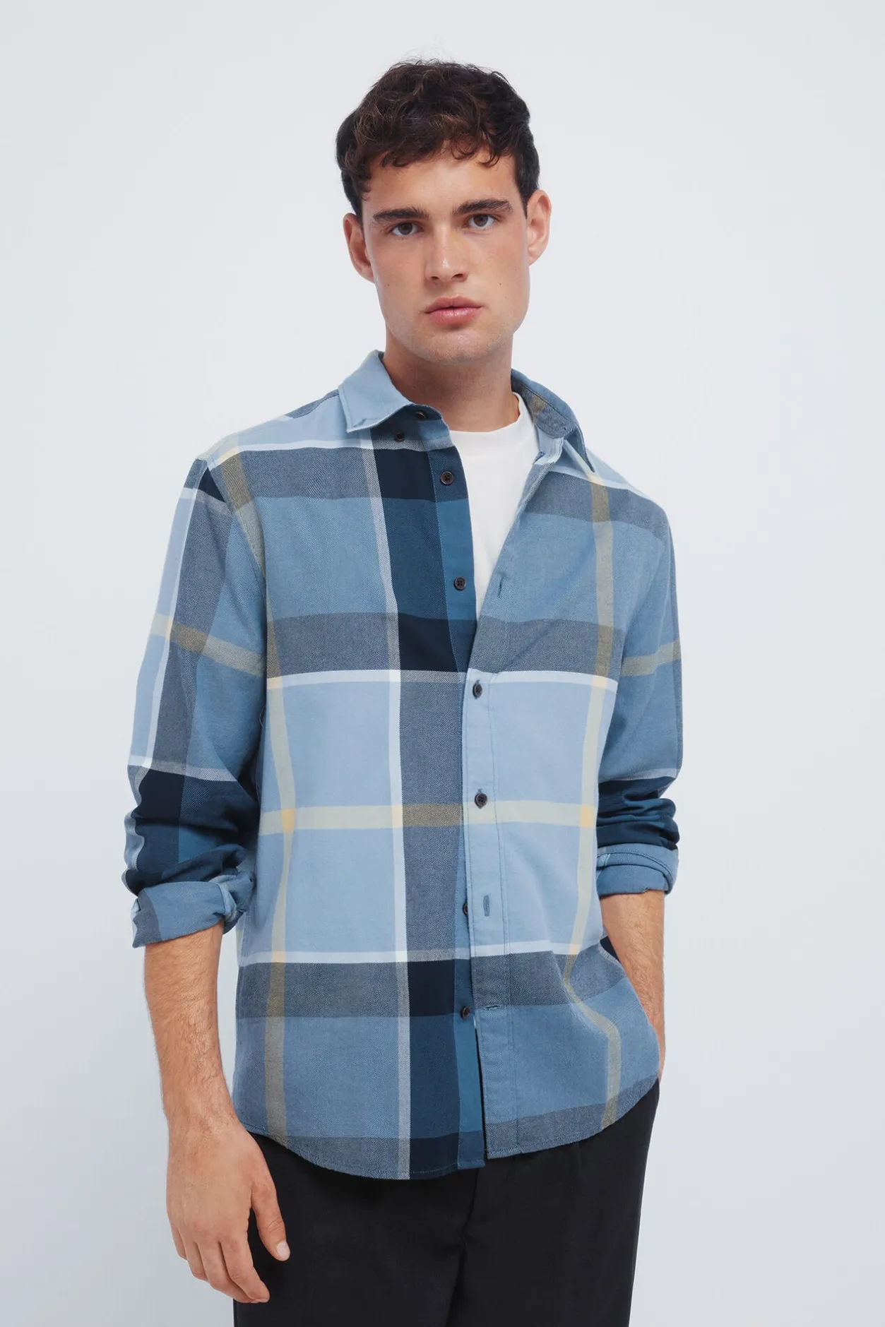 Springfield Camisa cuadros azul Best