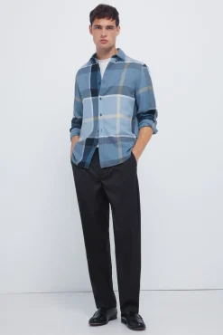 Springfield Camisa cuadros azul Best