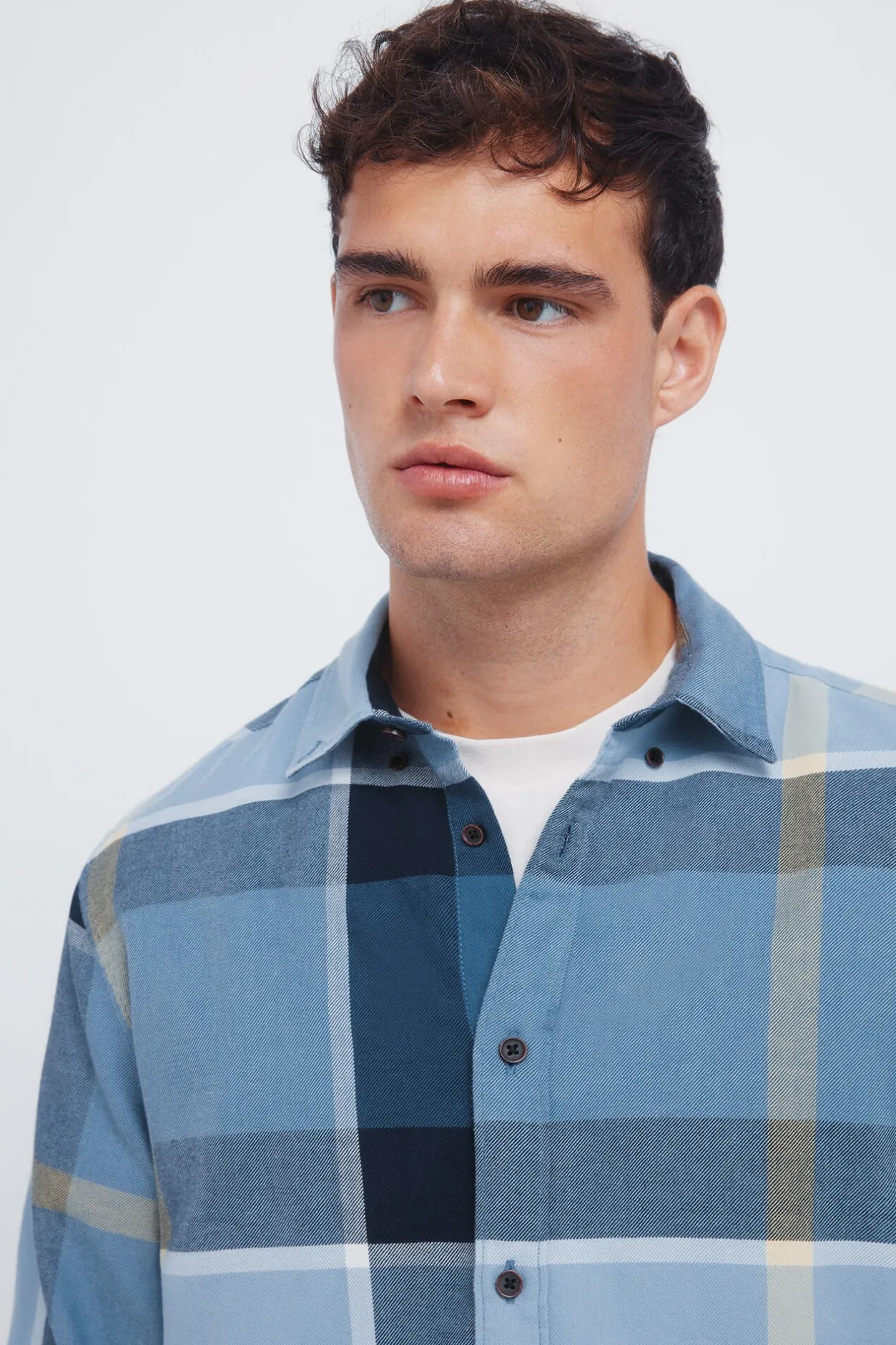 Springfield Camisa cuadros azul Best