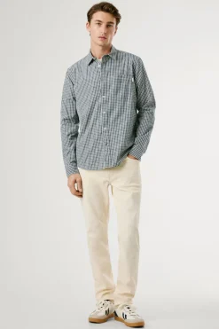 Pepe Jeans Camisa Cuadros Fit Regular azul Discount