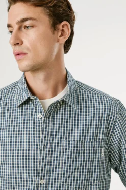 Pepe Jeans Camisa Cuadros Fit Regular azul Discount