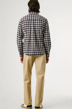 Pepe Jeans Camisa Cuadros Fit Regular azul Discount