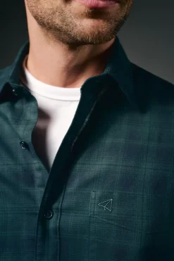 OOTO Camisa cuadros franela Turquesa Best