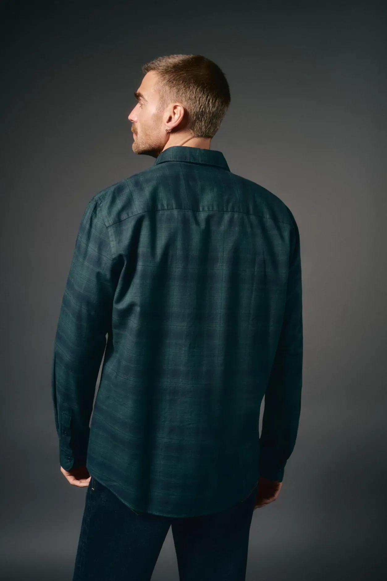 OOTO Camisa cuadros franela Turquesa Best