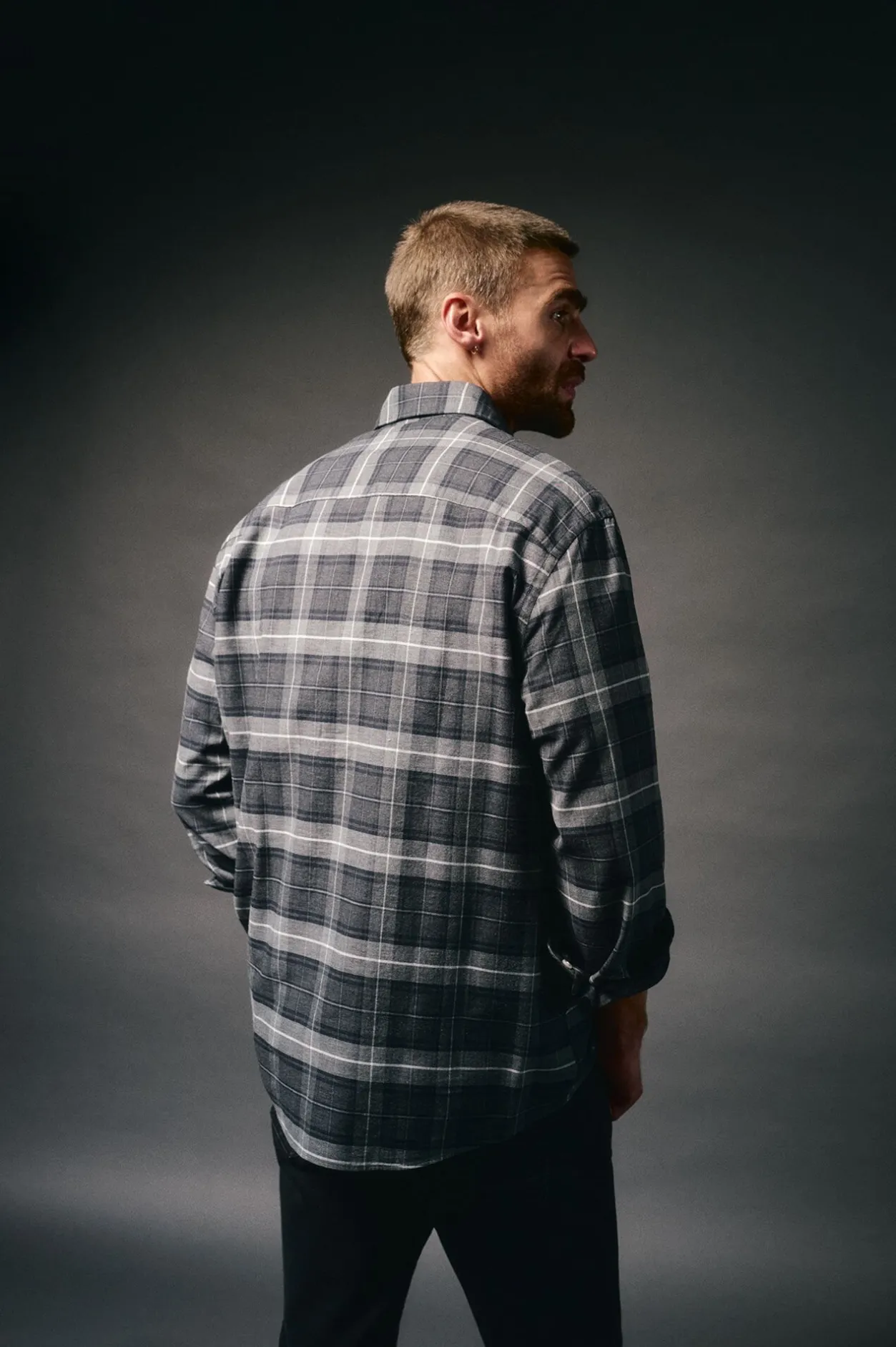 OOTO Camisa cuadros franela Gris Sale