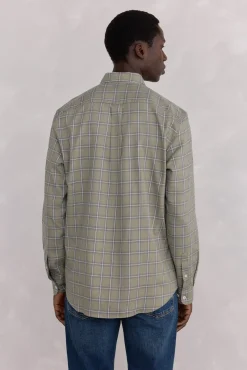 Pedro del Hierro Camisa cuadros Tencel Verde Sale