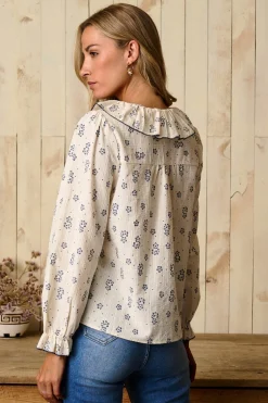 Polín Et Moi Camisa cuello Camily Estampado blanco New