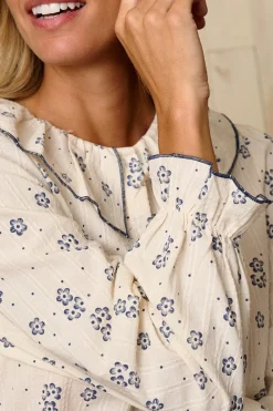 Polín Et Moi Camisa cuello Camily Estampado blanco New