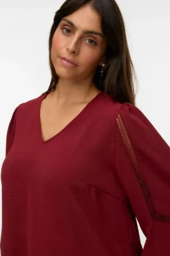 Vero Moda Curve Camisa cuello pico Curve Rojo Discount
