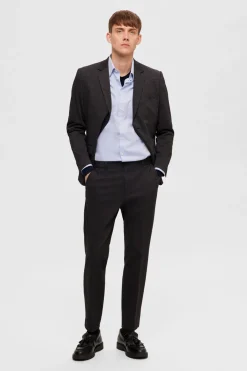 Selected Camisa de algodón orgánico Slim Fit. Azul Discount