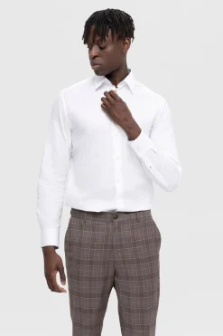 Selected Camisa de algodón orgánico Slim Fit. Blanco Best