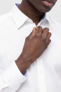 Selected Camisa de algodón orgánico Slim Fit. Blanco Best