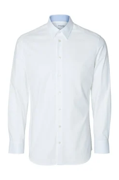 Selected Camisa de algodón orgánico Slim Fit. Blanco Best